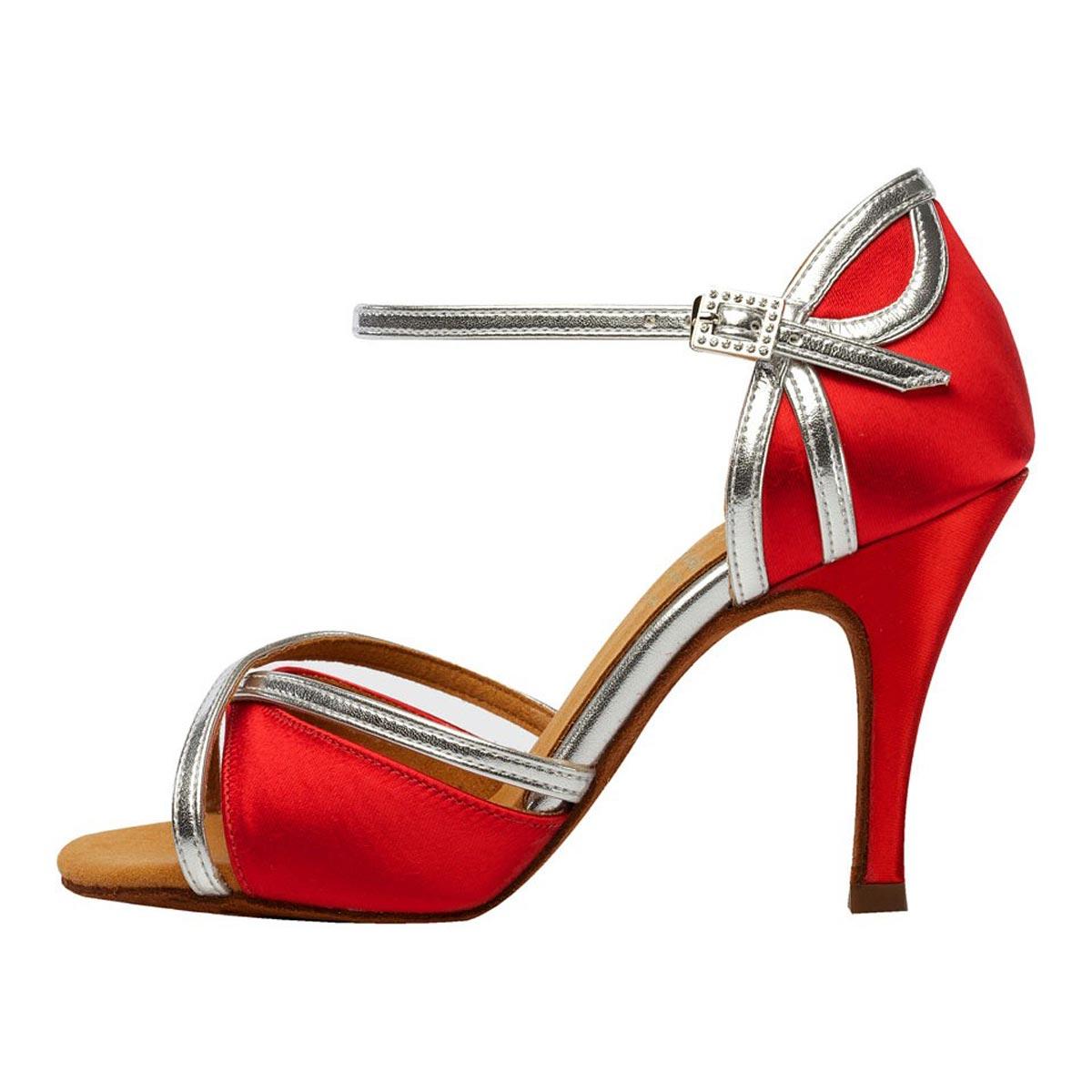 Supadance Damen Tanzschuhe 1073 Rot - Weite: Weit - Absatz: 2,5" Stiletto - Größe: UK 6