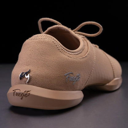 Fuego Unisex Split-Sole Dance Sneakers Latte