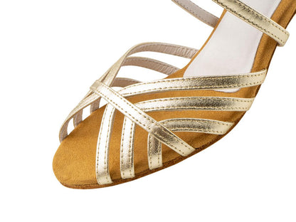 Anna Kern Damen Tanzschuhe 598-60 - Obermaterial: Leder - Farbe: Gold - Größe: UK 8