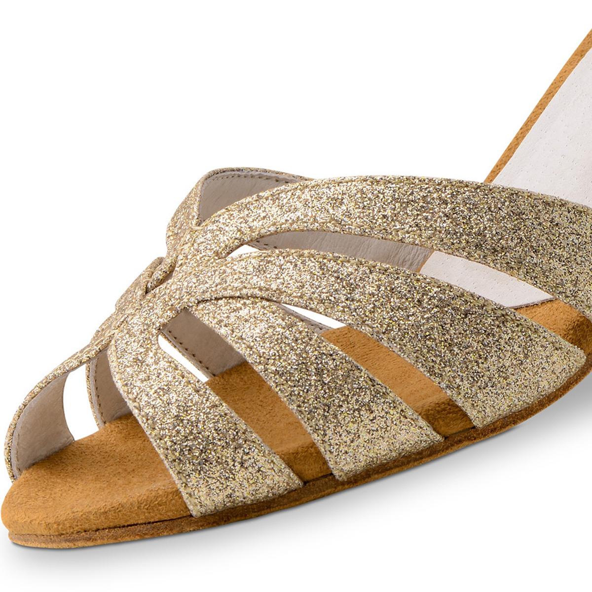 Anna Kern Damen Tanzschuhe 750-60 - Farbe: Gold - Größe: UK 3,5