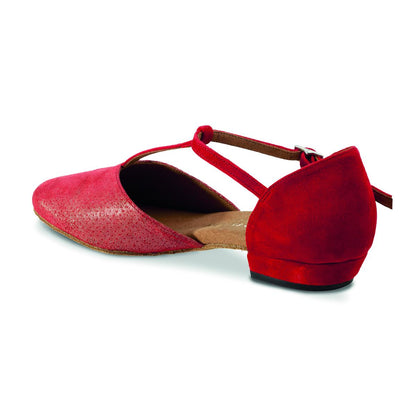 Rummos Damen Tanzschuhe Carol 318-028 - Obermaterial: Leder/Nubuck - Farbe: MaitRed/Rot - Weite: Normal - Absatz: 20 Block - Größe: EUR 38