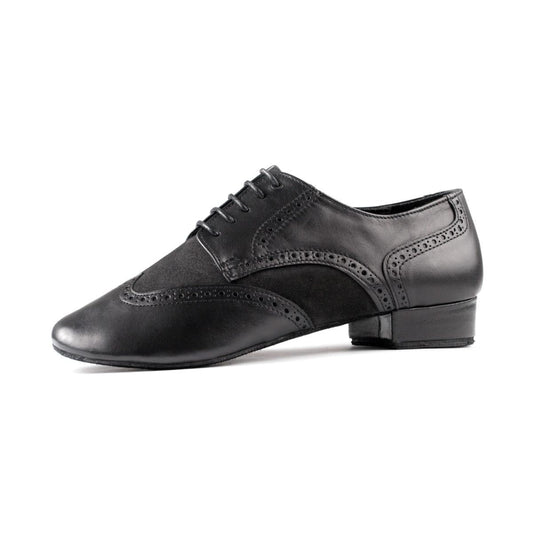 Portdance Herren Tanzschuhe PD042 Tango Leder/Nubuk Schwarz