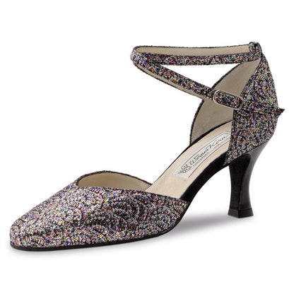 Werner Kern Damen Tanzschuhe Betty 6.5 - Farbe: Silber/Multi - Größe: UK 8,5