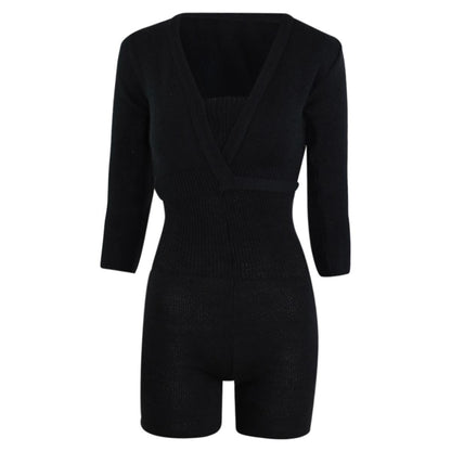 Intermezzo Damen Aufwärmanzug kurz 4587 Skinlegshort - Farbe: Schwarz (037) - Größe: M