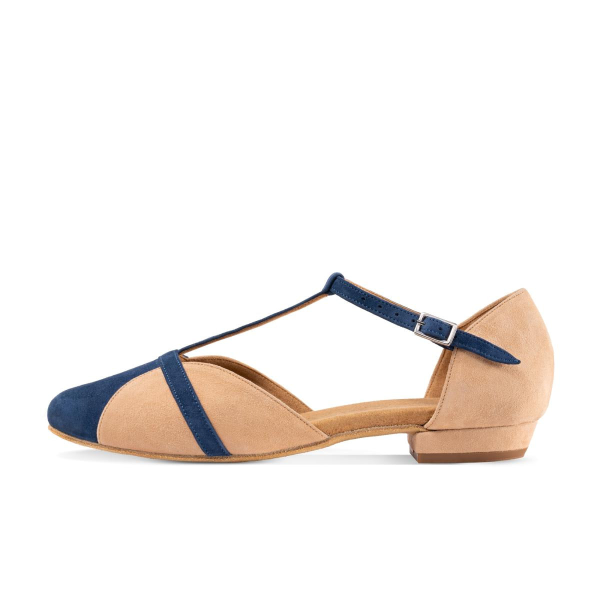 Rummos Damen Tanzschuhe Ivy 122-124 - Obermaterial: Nubuck Twine/Indico - Absatz: 2 cm Blockabsatz - Größe: 42 EU