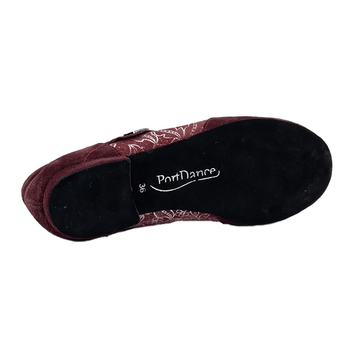 PortDance Damen Trainerschuhe PD09 - Obermaterial: Nubuck/Fantasy Schwarz/Weiß - Absatz: 1,5 cm Micro-Heel - Größe: 35 EU