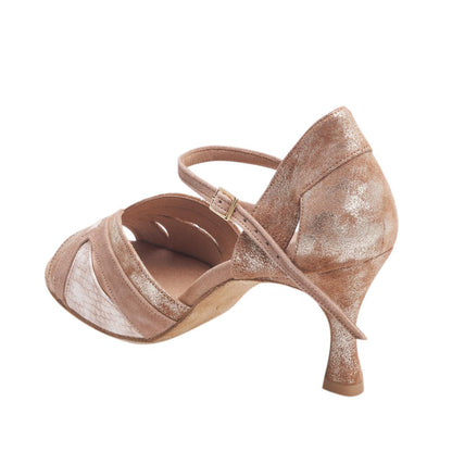 Rummos Damen Tanzschuhe Isabel 168-027 - Obermaterial: Leder/Nubuck - Farbe: TanCuarzo/LigBrown - Weite: Normal - Absatz: 60R Flare - Größe: EUR 39