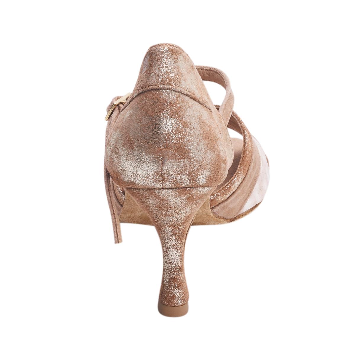 Rummos Damen Tanzschuhe Isabel 168-027 - Obermaterial: Leder/Nubuck - Farbe: TanCuarzo/LigBrown - Weite: Normal - Absatz: 60R Flare - Größe: EUR 36