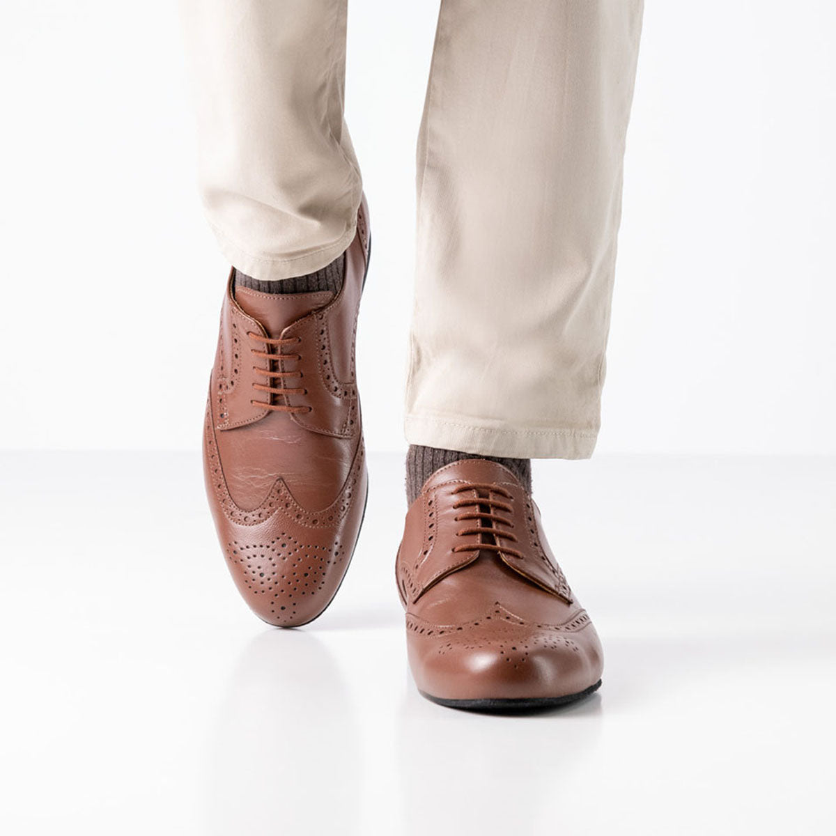 Werner Kern Herren Tanzschuhe Bormio Cognac