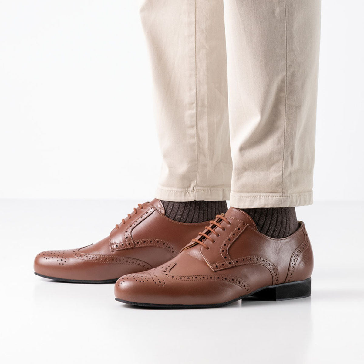 Werner Kern Herren Tanzschuhe Bormio Cognac