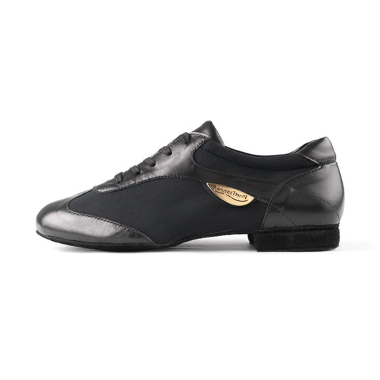 PortDance Damen Tanzschuhe PD03 Leder/Neopren Schwarz