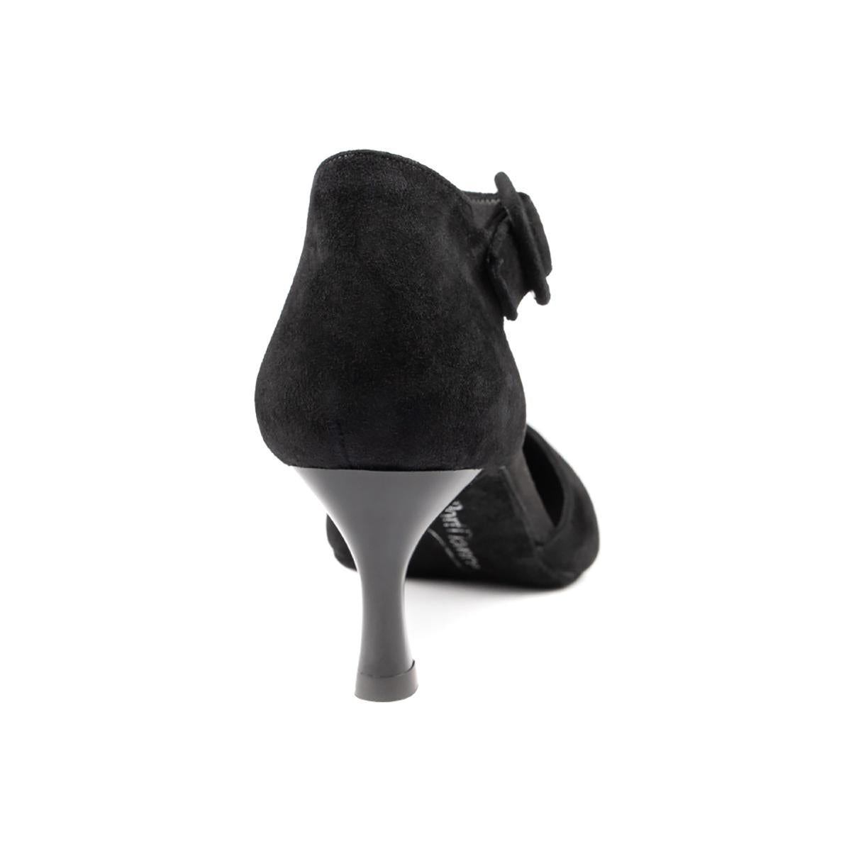 PortDance Damen Tanzschuhe PD126 - Obermaterial: Nubuck - Farbe: Schwarz - Größe: EUR 41