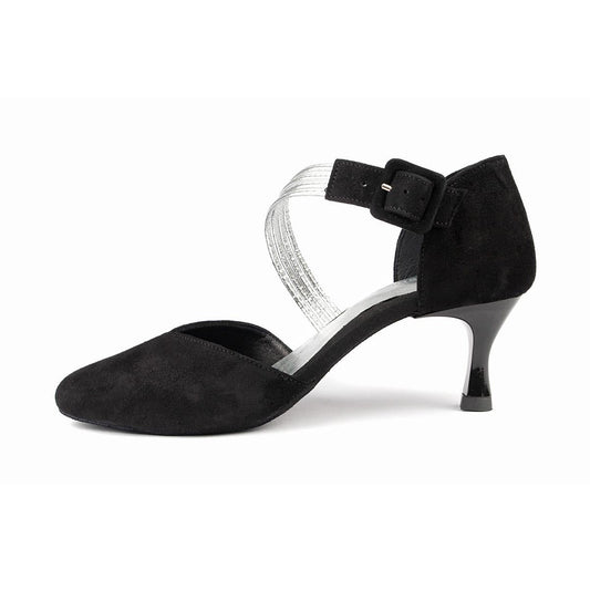 PortDance Damen Tanzschuhe PD126 - Obermaterial: Nubuck - Farbe: Schwarz - Größe: EUR 40,5