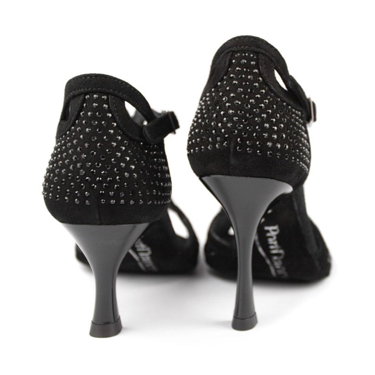 PortDance Damen Tanzschuhe PD507 - Material: Nubuck - Farbe: Schwarz - Größe: EUR 41