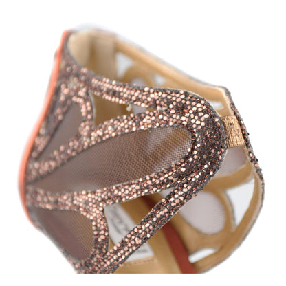 Portdance Damen Tanzschuhe PD808 - Farbe: Bronze - Absatz: 7 cm Flare - Größe: EUR 40