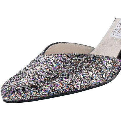 Werner Kern Damen Tanzschuhe Betty 6.5 - Farbe: Silber/Multi - Größe: UK 9