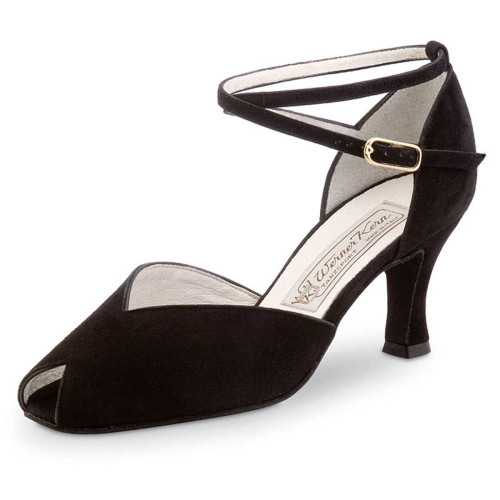 Werner Kern Dames Dansschoenen Asta - Suede Zwart 6,5 - Grootte: UK 6,5