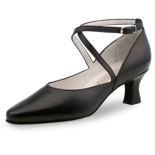 Werner Kern Mulheres Sapatos de Dança Shirley - Pele Preto - 5,5 cm - Tamanho: UK 4,5