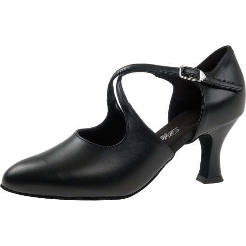 Diamant Femmes Chaussures de Danse 052-080-034 - Cuir Noir - 6,5 cm Latino - Pointure: UK 4