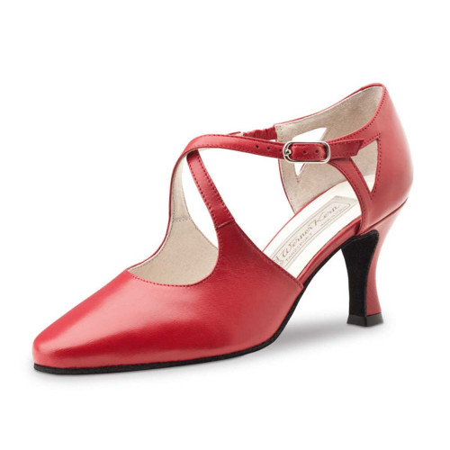 Werner Kern Damen Tanzschuhe Ines - Leder Rot 6,5 - Größe: UK 6