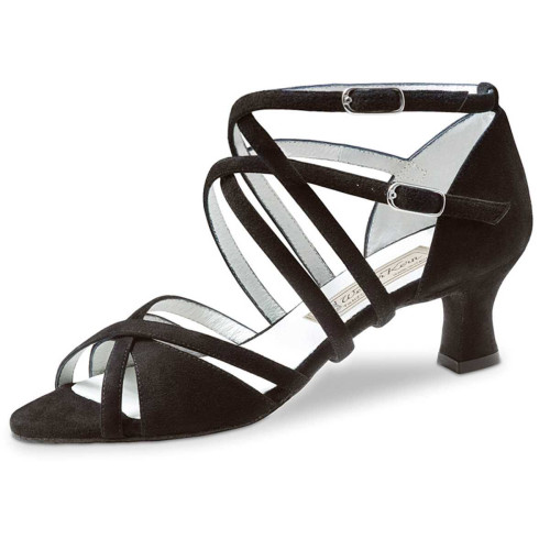 Werner Kern Mulheres Sapatos de Dança Niki 5,5 - Camurça Preto - Estreito - 5,5 cm - Tamanho: UK 4