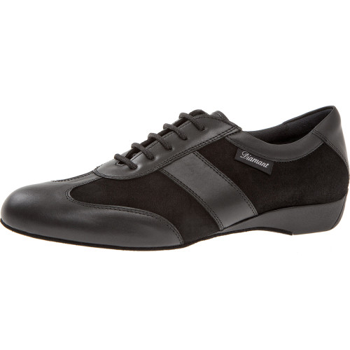 Diamant Homens Ballroom Sneakers 123-225-070 - Pele/Camurça Preto - Salto em cunha - Tamanho: UK 10