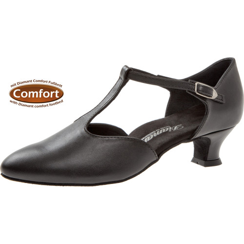 Diamant Mujeres Zapatos de Baile 053-014-034 - Cuero Negro - Ancho - 4,2 cm Spanish - Talla: UK 2,5