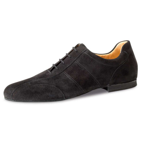 Werner Kern Hommes Chaussures de Danse Cuneo - Suède Noir Micro-Heel - Pointure: UK 9,5