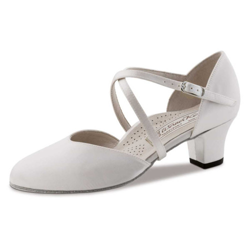 Werner Kern Women´s dance shoes Felice 4,5 - White Satin - 4,5 cm - Size: UK 6,5