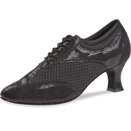 Diamant Damen Tanzschuhe 183-009-593 - Velours Schwarz - 5,5 cm