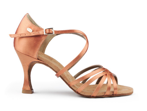 Portdance Damen Tanzschuhe PD631 Basic - Bronze Dark Satin - 5 cm Flare - Größe: EUR 37