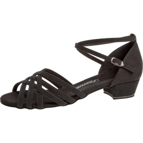 Diamant Damen Tanzschuhe 008-035-335 - Microfaser Schwarz - 2,8 cm Blockabsatz - Größe: UK 6