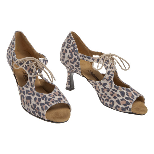 Diamant Mulheres Sapatos de dança 190-087-329-V - Camurça Leopardo - 6,5 cm