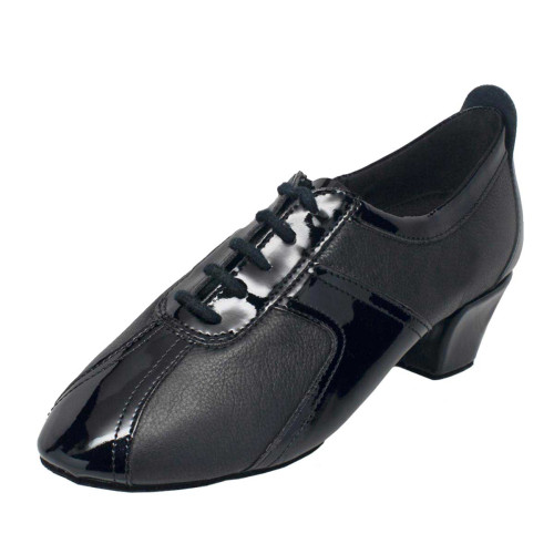 Ray Rose Sapatos instrutor de dança 410 Breeze - Pele/Laca Preto - 4 cm Contour - Tamanho: UK 6