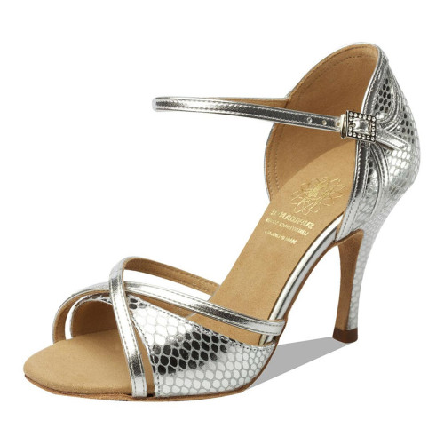 Supadance Damen Tanzschuhe 1073 - Silber geprägt - Regular Stiletto - Größe: UK 3