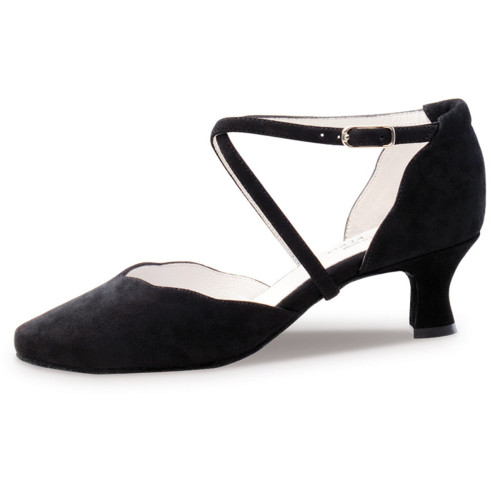 Anna Kern Sapatos de Dança Denise - Camurça Preto - 5 cm - Tamanho: UK 5