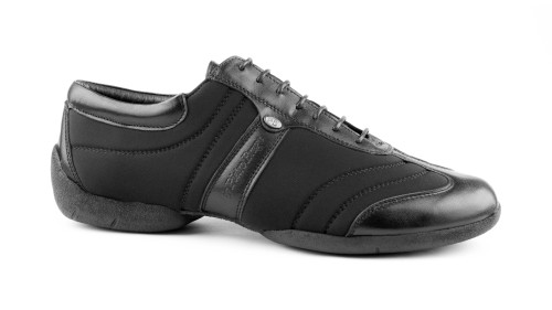 Portdance Uomini Sneakers Pietro - Pelle/Lycra Nero