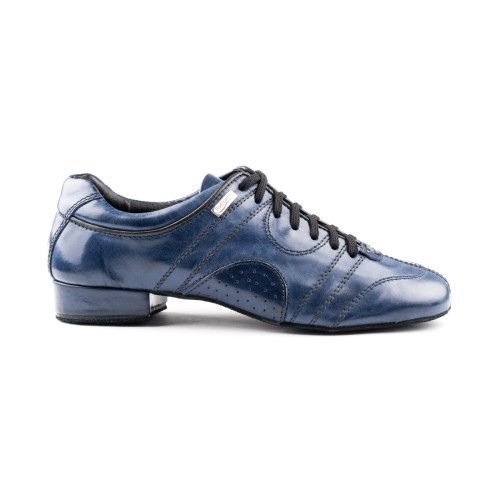 Portdance Men´s Dance Shoes PD Casual - Leather Blue - Suede Sole - Size: EUR 43