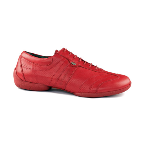 Portdance Hommes Sneakers PD Pietro Street - Cuir Rouge - Sneaker Semelle - Pointure: EUR 43