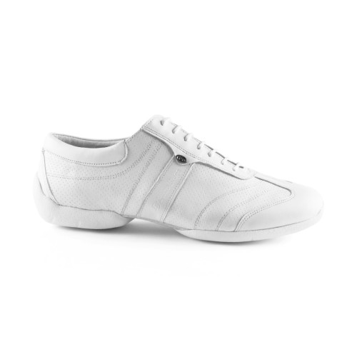 Portdance Hommes Sneakers PD Pietro Street - Cuir Blanc - Sneaker Semelle - Pointure: EUR 40