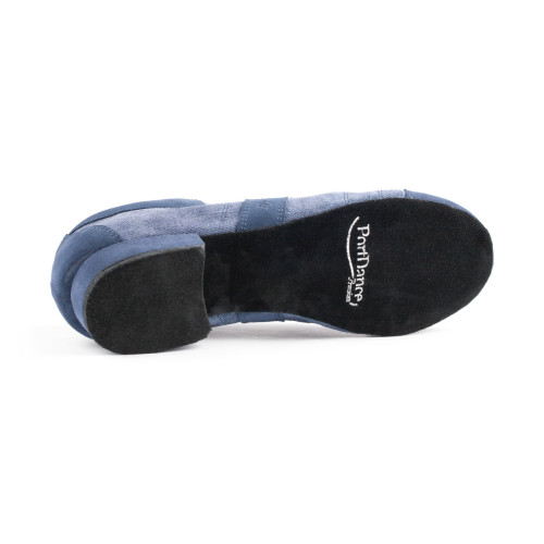 Portdance Hombres Zapatos de Baile PD Pietro Street - Denim Azul - Ballroom - Suela de Ante - Talla: EUR 45