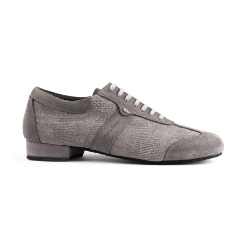 Portdance Homens Sapatos de dança PD Pietro Street - Denim Cinza - Ballroom - Sola de camurça - Tamanho: EUR 43