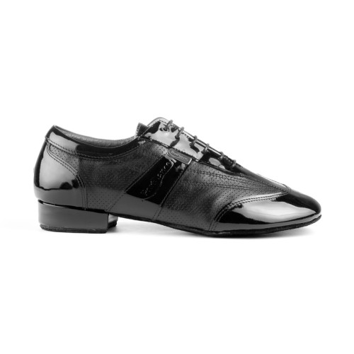 Portdance Men´s Dance Shoes PD024 - Patent/Leather Black - Size: EUR 46