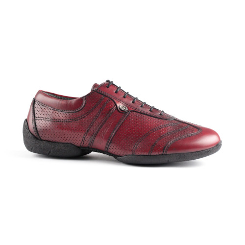 Portdance Hommes Sneakers PD Pietro Street - Cuir Bordeaux - Sneaker Semelle - Pointure: EUR 44