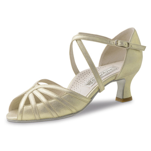 Werner Kern Dames Dansschoenen Smilla - Perl Nude Leer - 5 cm Flare - Grootte: UK 6,5