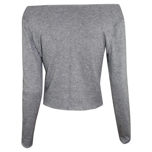 Intermezzo Ladies Ballet/Warm-Up Top long sleeves with round neck 6449 Topvisnac - Grey (033) - Size: M