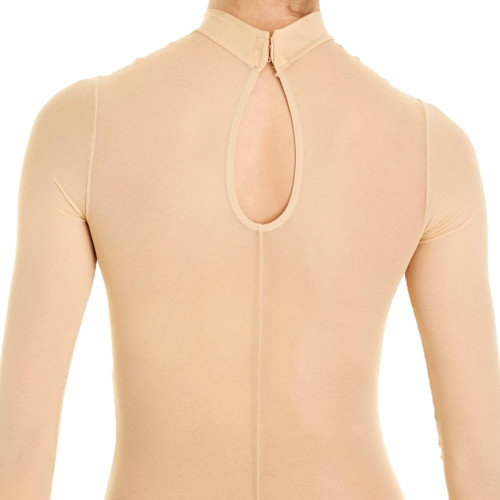 Intermezzo Ladies Ballet Body/Leotard with stand-up collar and sleeves long 3745 Bodytrans Ml - Beige (003) - Size: XL