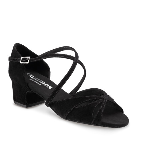 Rummos Damen Tanzschuhe Lola - Nubuck Schwarz - 4 cm