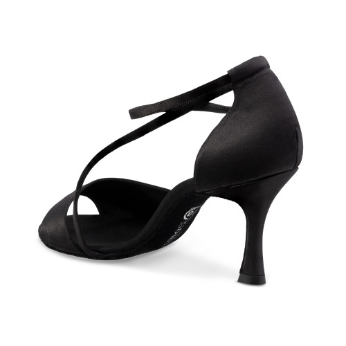 Rummos Damen Tanzschuhe R304 - Satin Schwarz - 7 cm