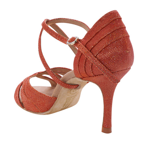 Rummos Ladies Latin Dance Shoes Elite Paris 548 - Material: Leather - Colour: Dark Tan Shiny - Width: Normal - Heel: 80E Stiletto - Size: EUR 38